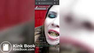 Cam slut eating her shit