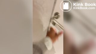 female with a gorgeous ass poos and pees