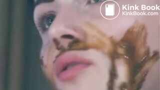 Teen having a shit and smoking a cigarette