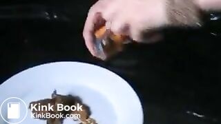 Feeding a scat shake to a slave