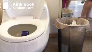 Sexy brunette takes soft shit