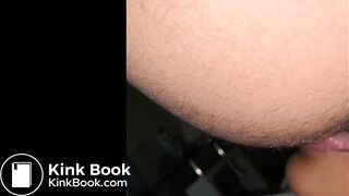 Black slut swallows scat straight from ass