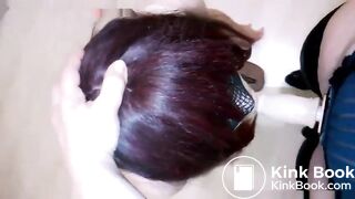 Russian misstres humiliates slave