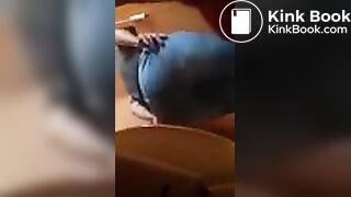 Mom's Friend On The Toilet