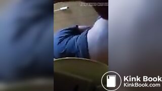 Mom's Friend On The Toilet