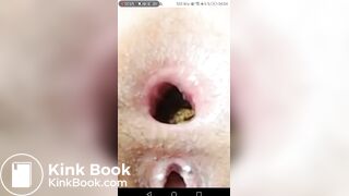 Gaping her dirty hole