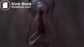 Huge clit double dildo scat