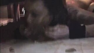 shitty perversions over an Asian woman