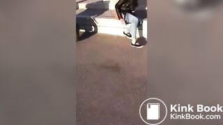 Crazy girl pooping in the public place