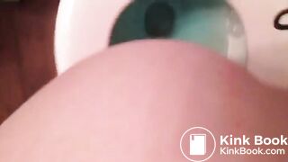 Girl pooping on toilet self shot 1