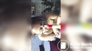 Mature Dildo Ass to Mouth Deepthroat. (No scat)