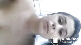 Girl shits in toilet