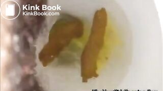 close view of an ebony shitting