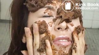 Japanese woman gets piss and scat on by other women