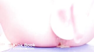 Chinese scat anal dildo masturbates