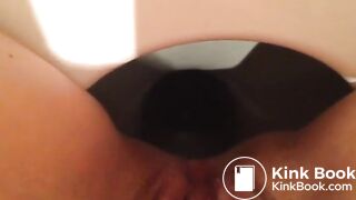 Girl pooping on toilet self shot 2