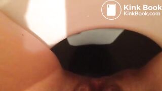 Girl pooping on toilet self shot 2
