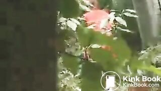 Redhair jp cheerleader take a poop at the forest