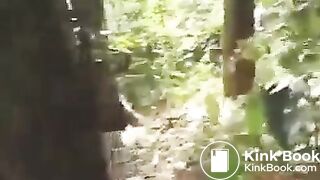 Redhair jp cheerleader take a poop at the forest