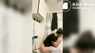 Sexy teen runny toilet pooping - video 10