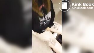 Girl pooping and masturbating at work