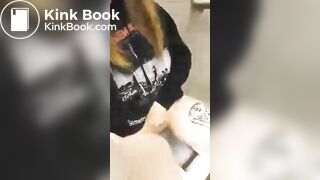 Girl pooping and masturbating at work