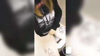 Girl pooping and masturbating at work