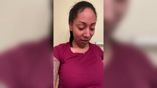 B. Woman pooping