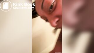 B. Woman pooping