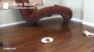 the girl together with her boyfriend pooped in the plate after their sex