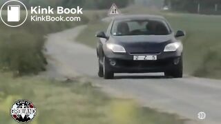 woman shit in the middle of the road