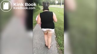 Shit collection bbw public shit