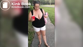 Shit collection bbw public shit