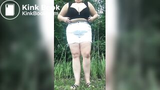 Shit collection bbw public shit