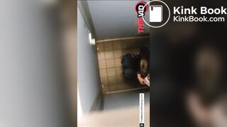 Girl pooping in public restroom - video 2
