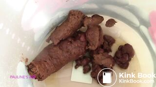 Curvy Girl Shits in Bucket