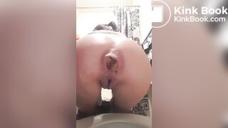 sexy girl pooping for you in toilet