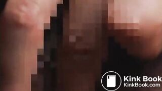 Japanese beauty shits and give a scat blowjob