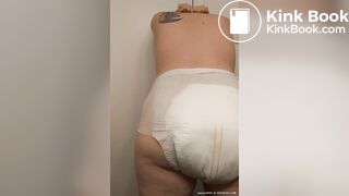 Huge enema diaper mess