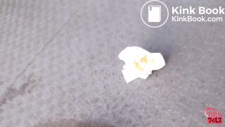 Cute girl take diarrhea