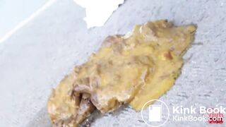 Cute girl take diarrhea