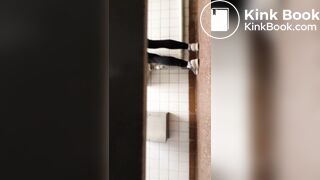 Girl pooping in public toilet - video 5
