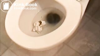 Girl Poop Pooping Fart in Toilet