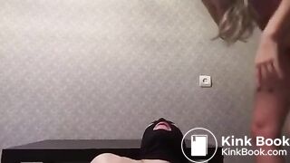 Young bitch poops in guy’s mouth