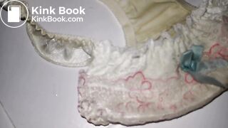 A LOVELY JAPAN YELLOW EMBROIDERY PANTY AFTER PLAYING