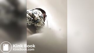 Milf caught having urgent poop