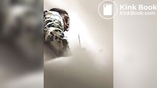 Milf caught having urgent poop