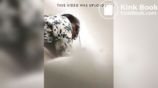 Milf caught having urgent poop