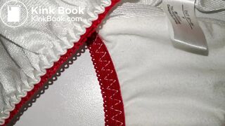 A LOVELY JAPAN WHITE RED STRAWBERRY PANTY WHEN WAS NEW AND CLEANING.