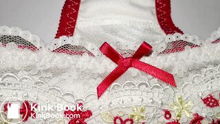 A LOVELY JAPAN WHITE RED STRAWBERRY PANTY WHEN WAS NEW AND CLEANING.